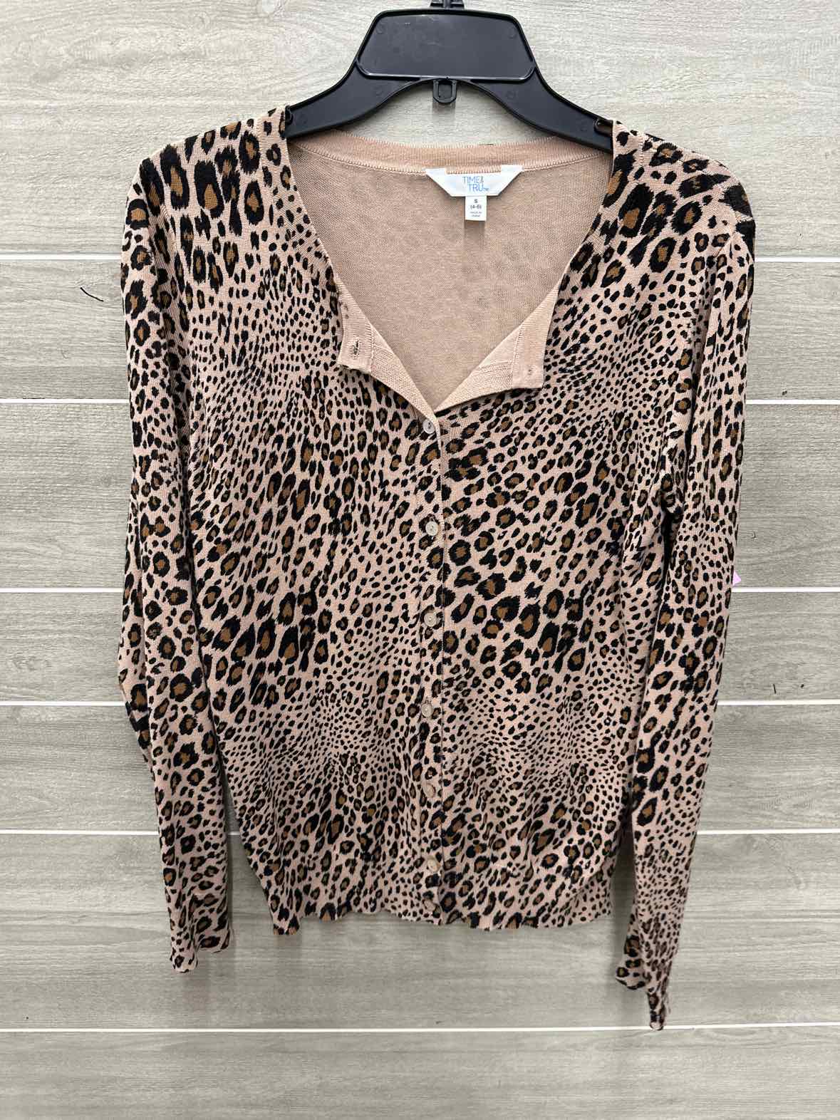 Time & Tru Size S Tan Womens Shirt