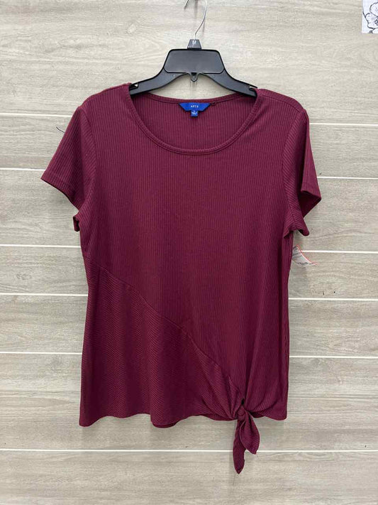Apt 9 Burgundy Womens Women Size L Shirt