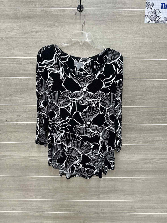 JM Collection Black Womens Size M Shirt