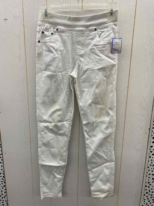 White Womens Size 6 Pants