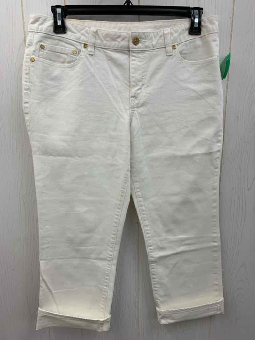 Tory Burch White Womens Size 12 Jeans