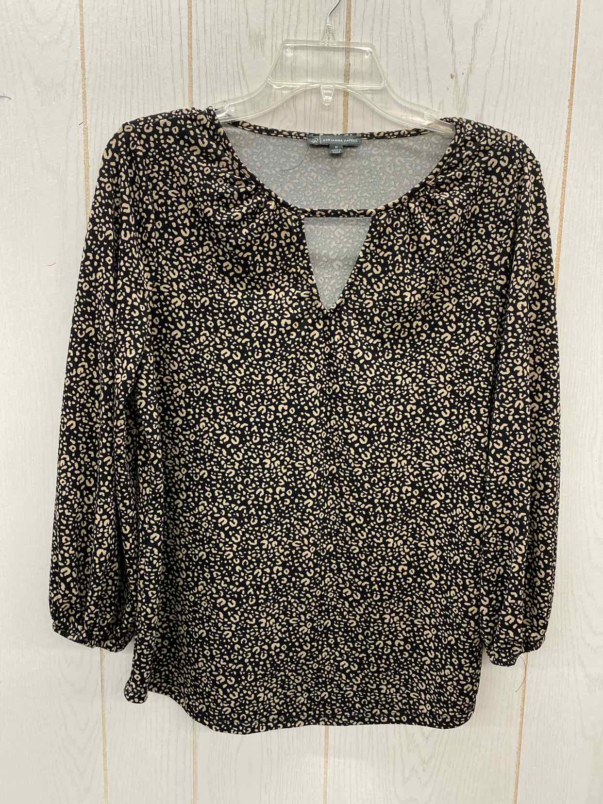 Adrianna Papell Black Womens Size M Shirt