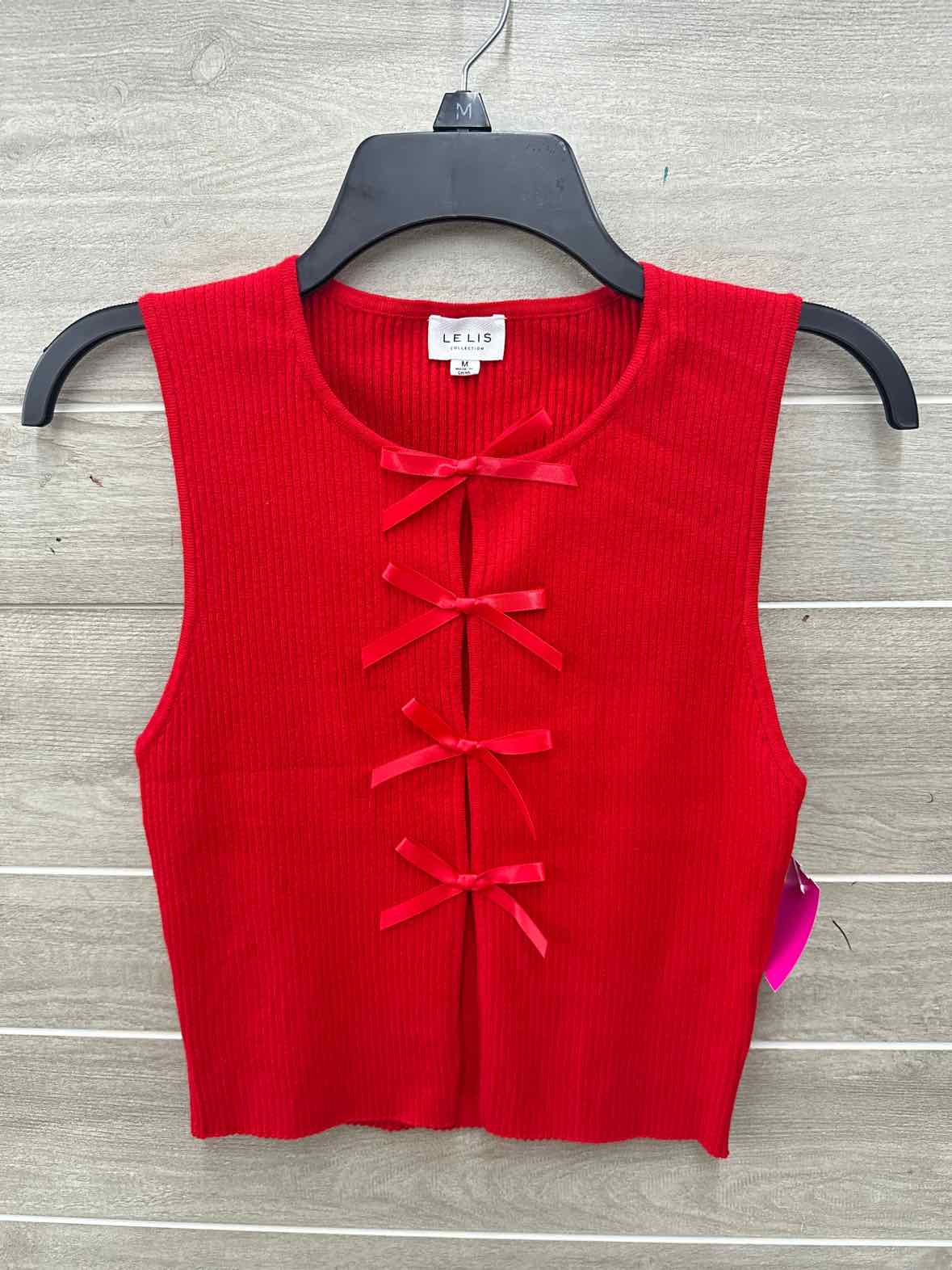 Le Lis Size M Red Junior Tank Top