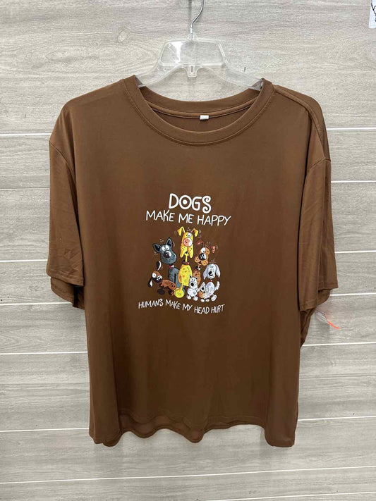 Size 5X Brown Womens Shirt