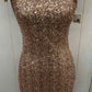 Badgley Mischka Gold Womens Size 2 Gown/Evening Wear