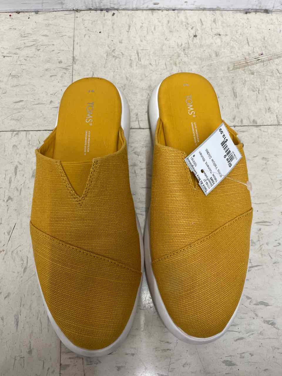 TOMS US Shoe Size 9 Yellow Womens Shoes/Footwear