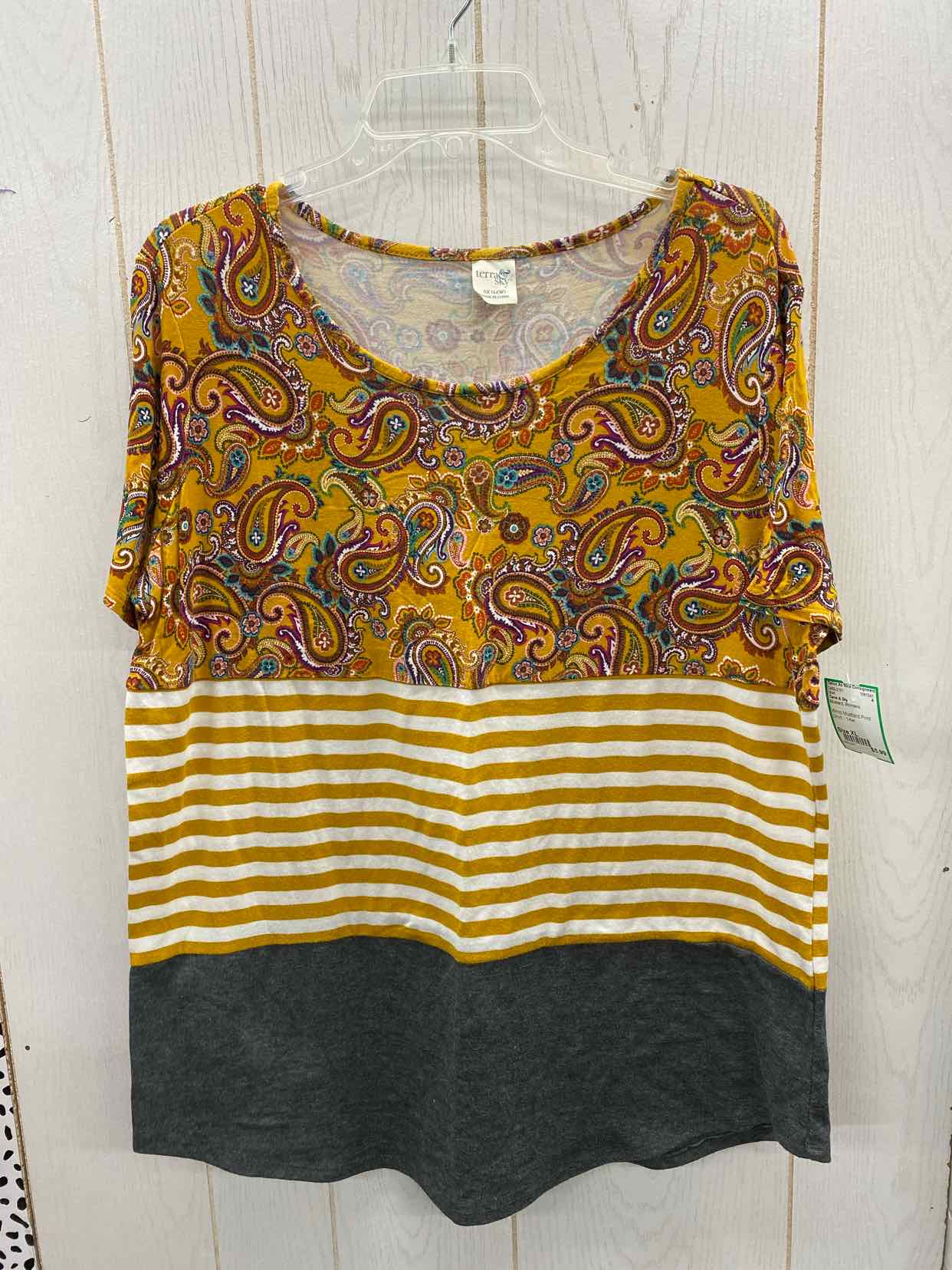 Terra & Sky Mustard Womens Size XL Shirt