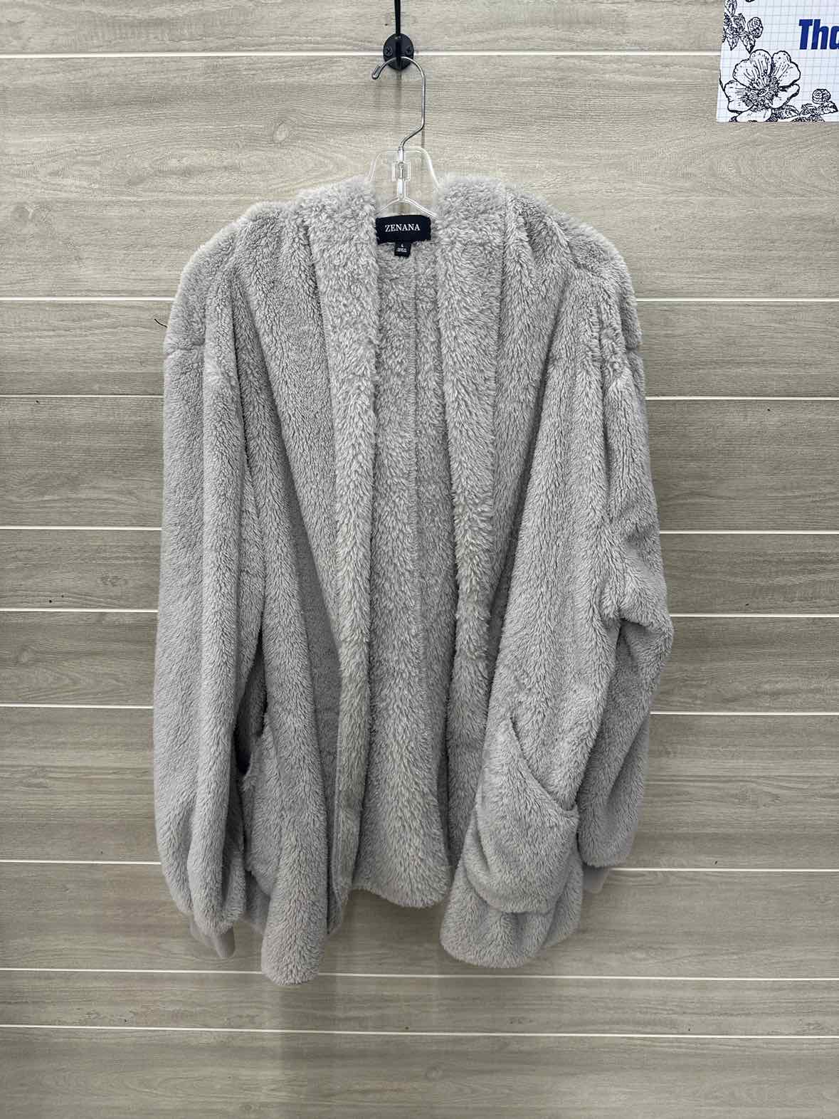 Zenana Size L Gray Womens Sweater