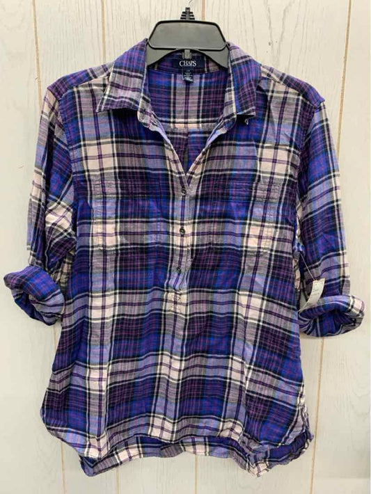 Chaps Purple Womens Size L Shirt