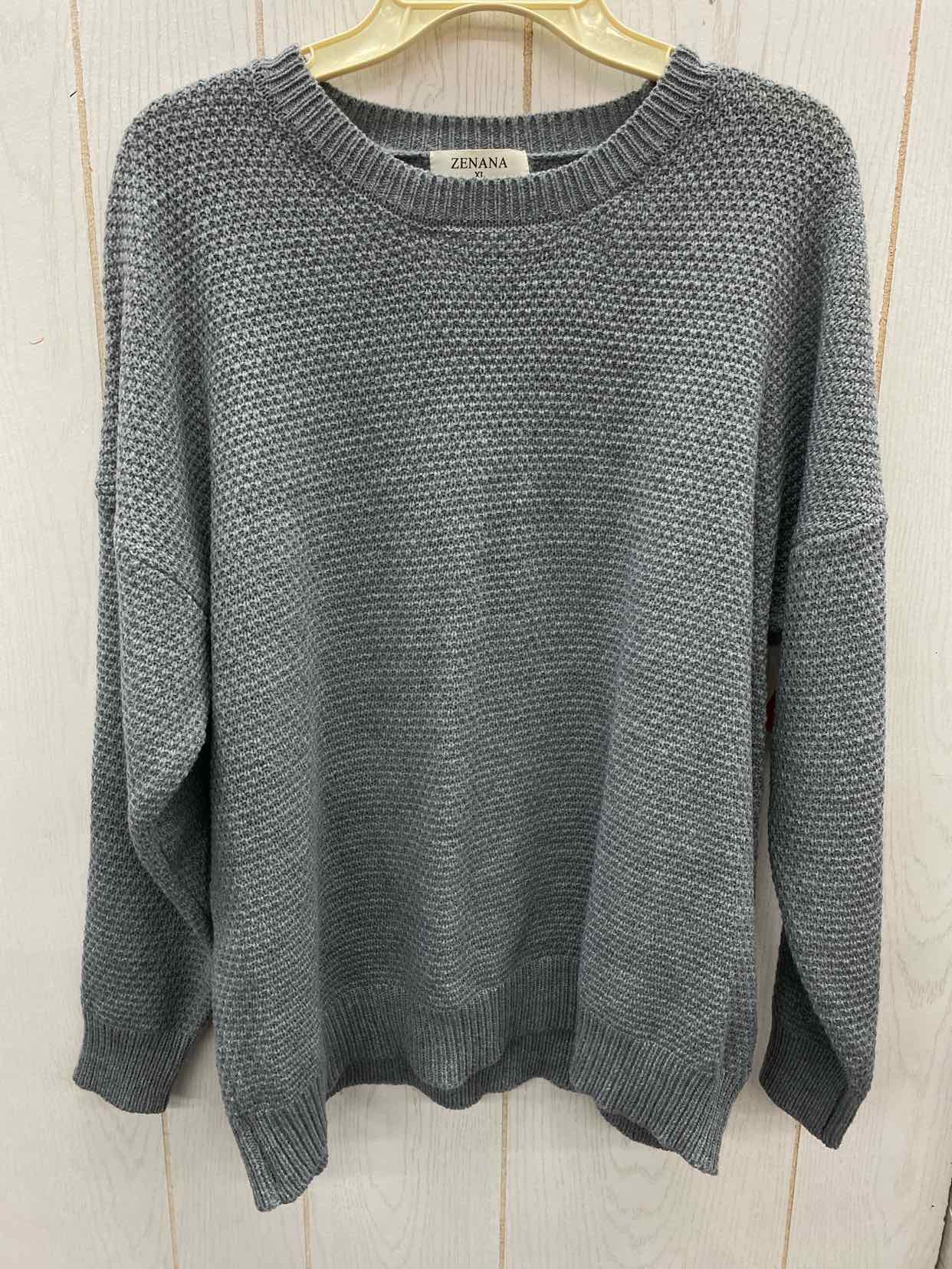 Zenana Gray Womens Size XL Sweater