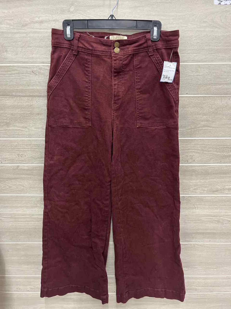 Farmers Market Size 12 Burgundy Womens Pants