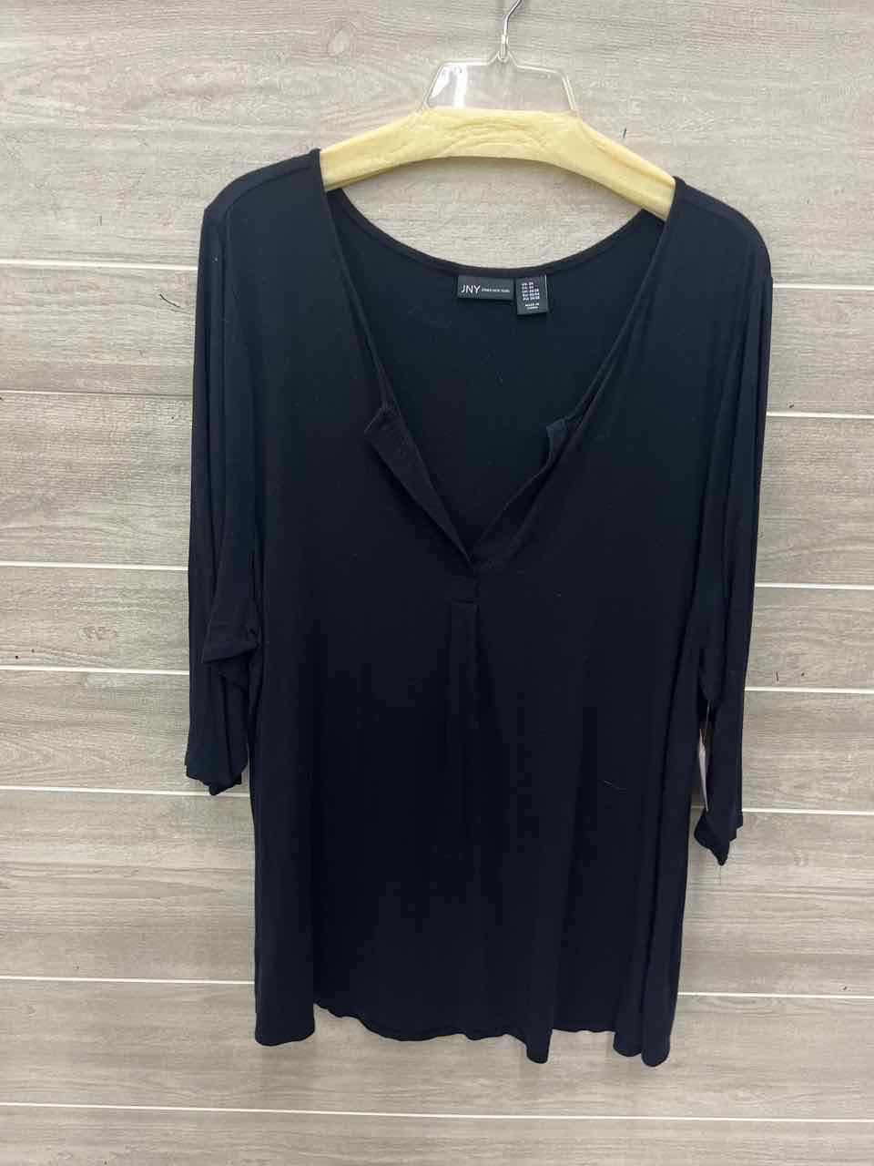 Jones New York Size 3X Black Plus Shirt