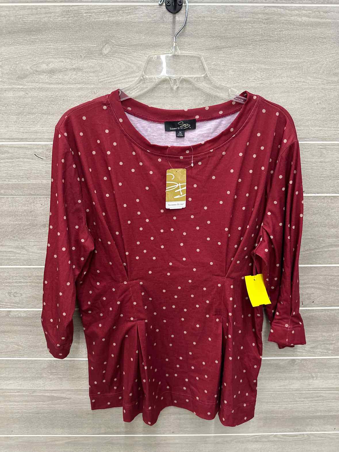Suzanne Betro Size M Red Womens Shirt