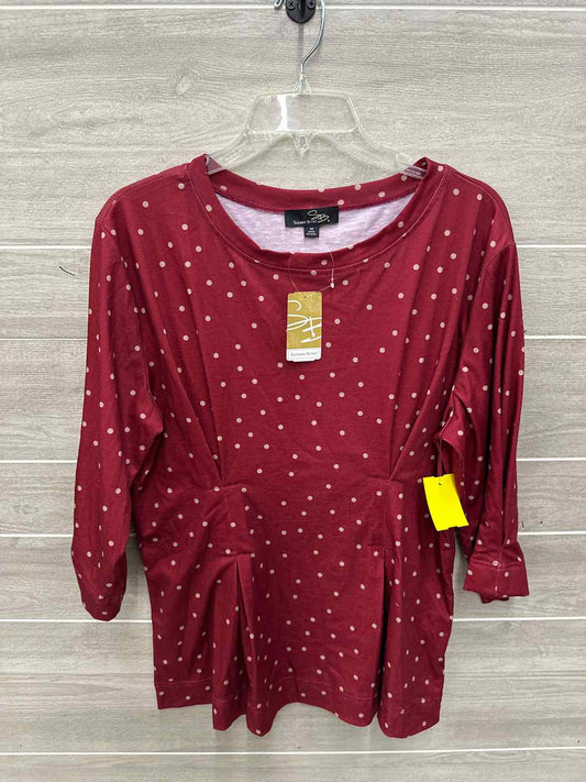 Suzanne Betro Size M Red Womens Shirt