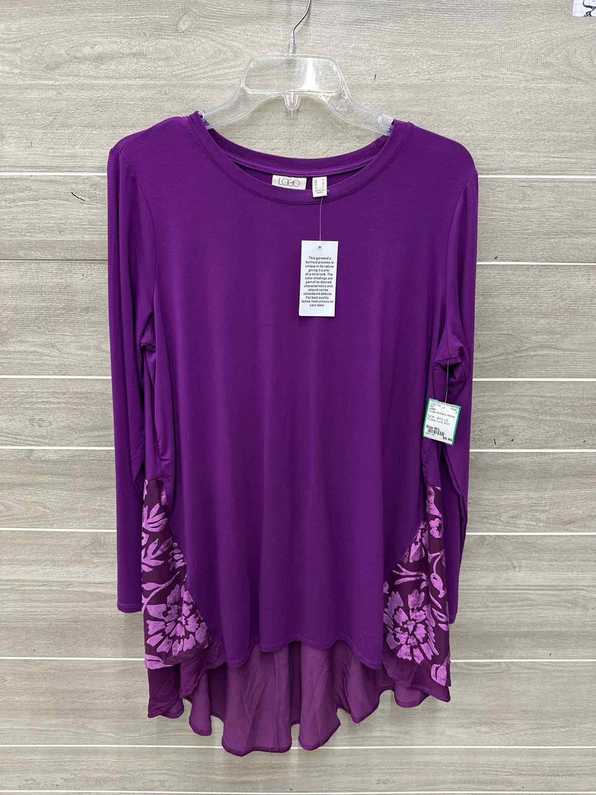 LOGO Size M/L Purple Womens Shirt