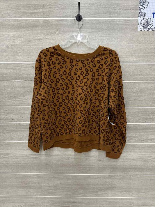 Time & Tru Brown Womens Women Size M Sweatshirt