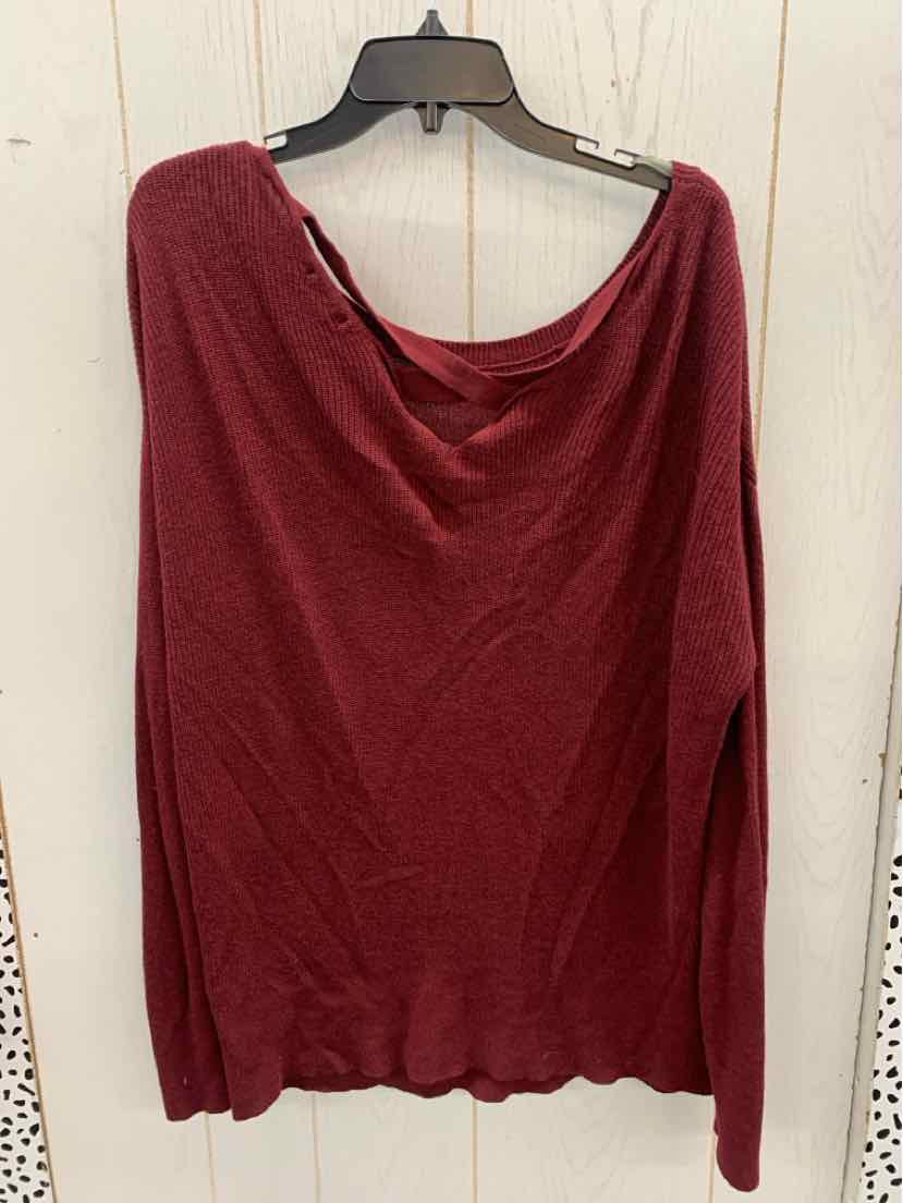 Maurices Burgundy Womens Size XXL Sweater