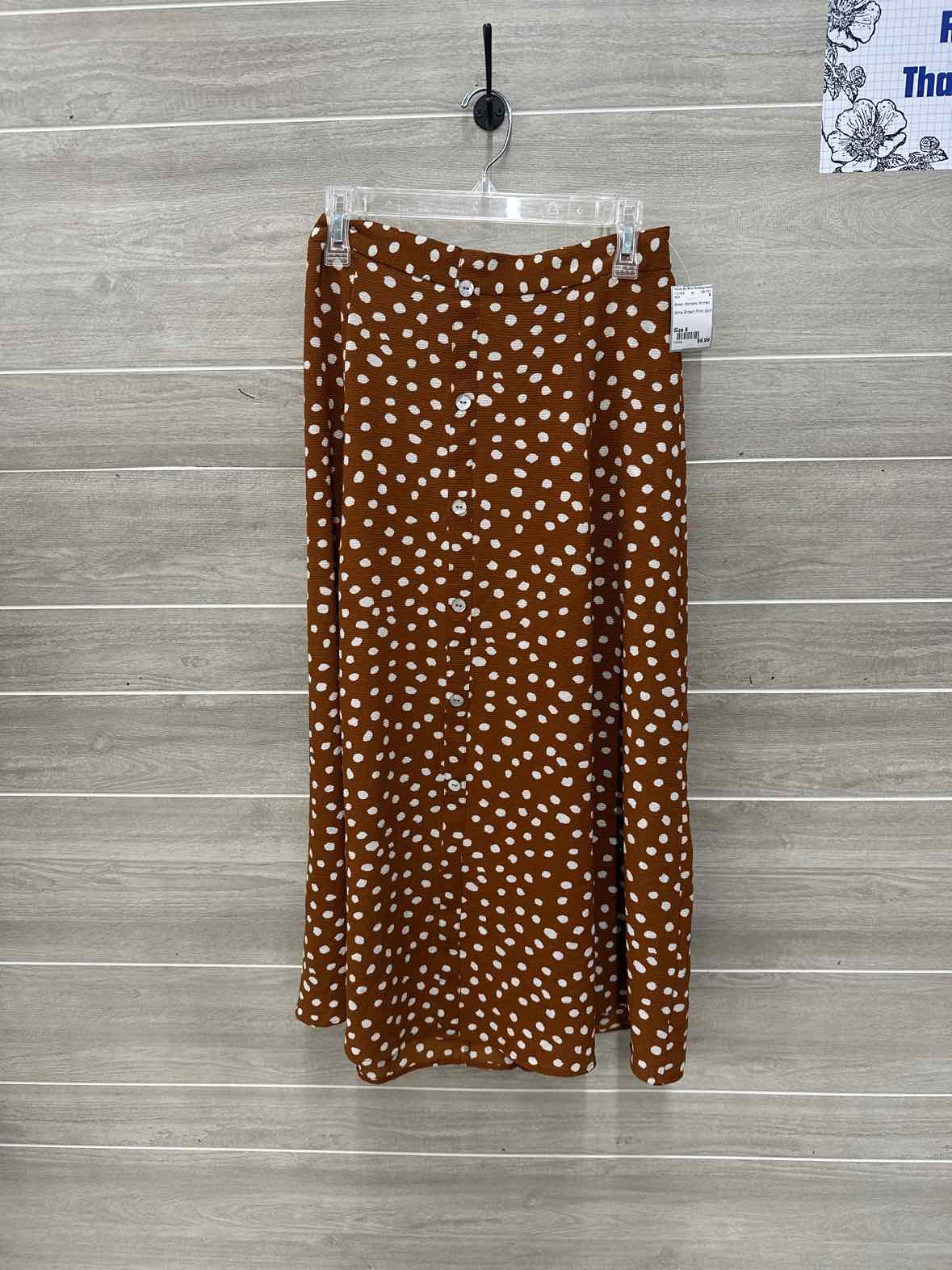 Brown Womens Women Size 8 Skirt