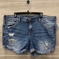 Silver Size 22 Blue Plus Shorts