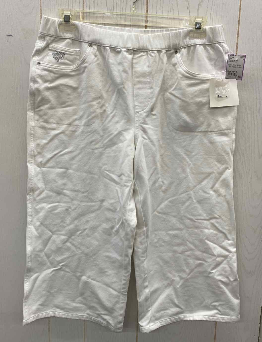 Quacker Factory White Womens Size 16/18 Pants