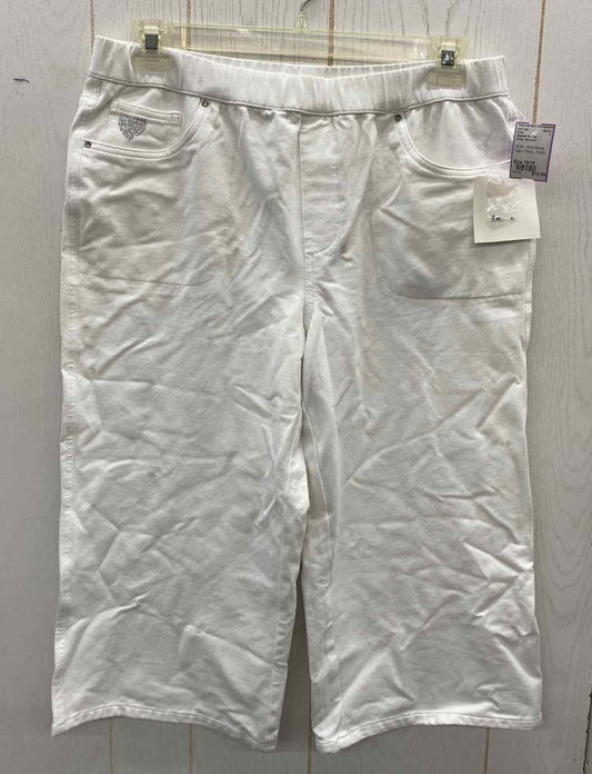 Quacker Factory White Womens Size 16/18 Pants