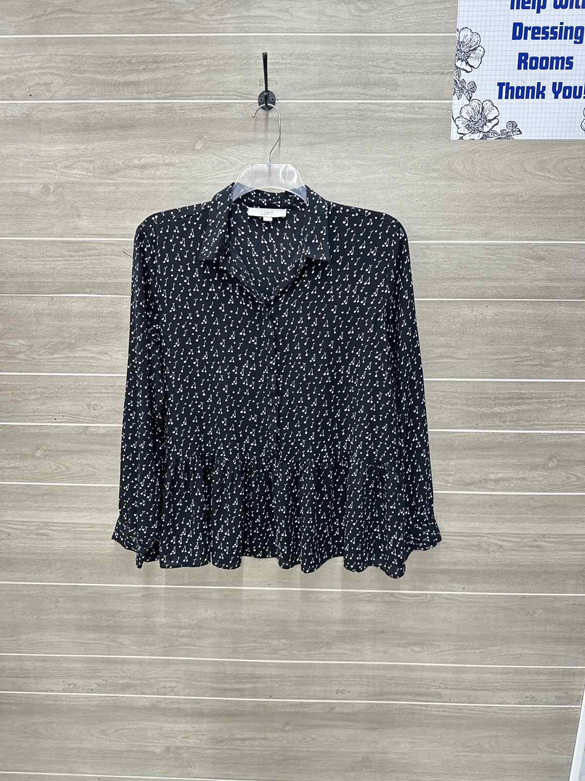 LOFT Size XL Black Womens Shirt