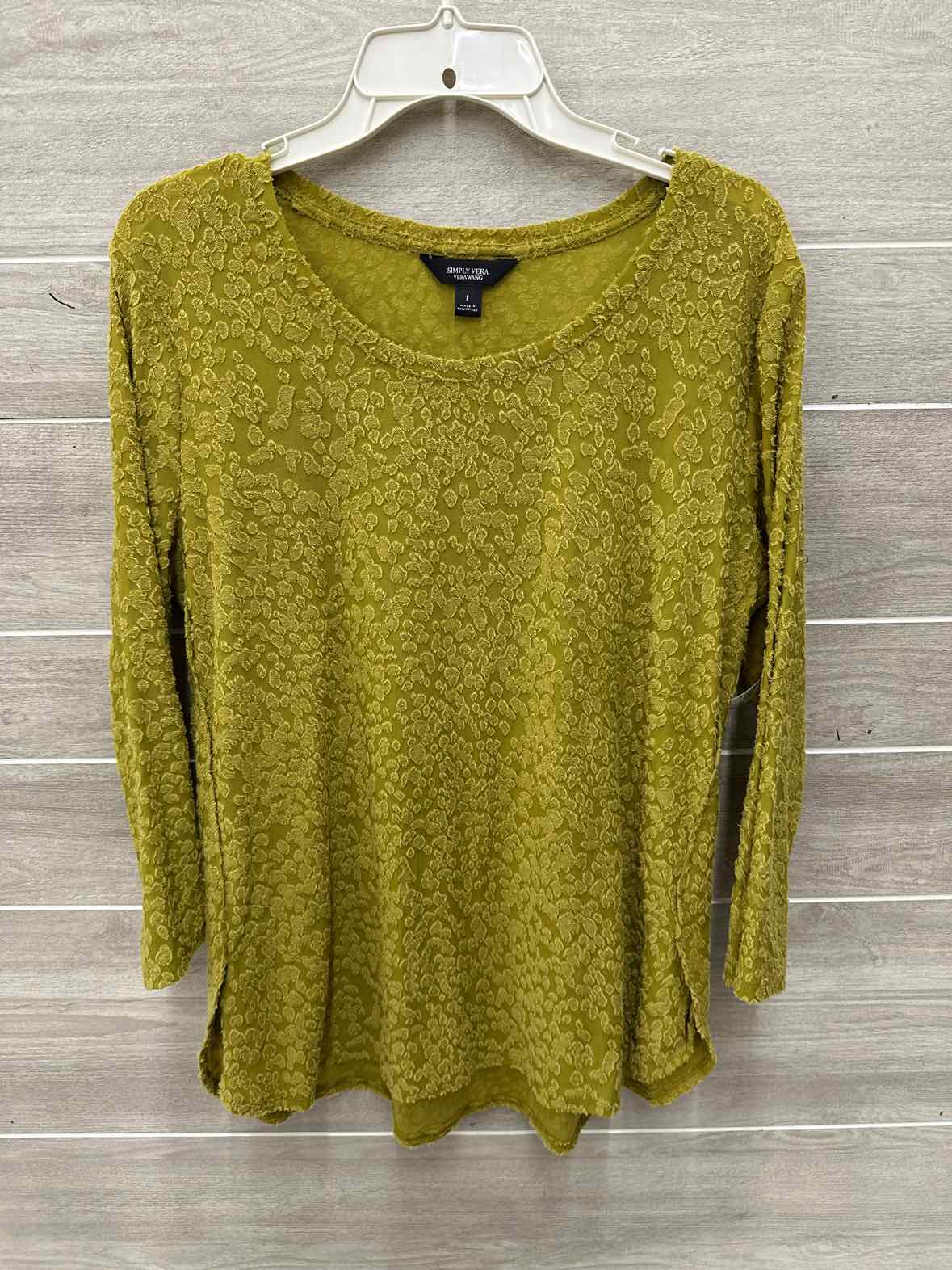 Simply Vera Size L Green Womens Shirt