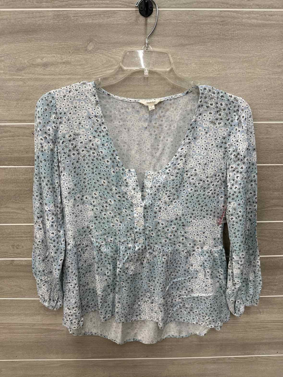 Sim & Sam Blue Womens Women Size Small Shirt