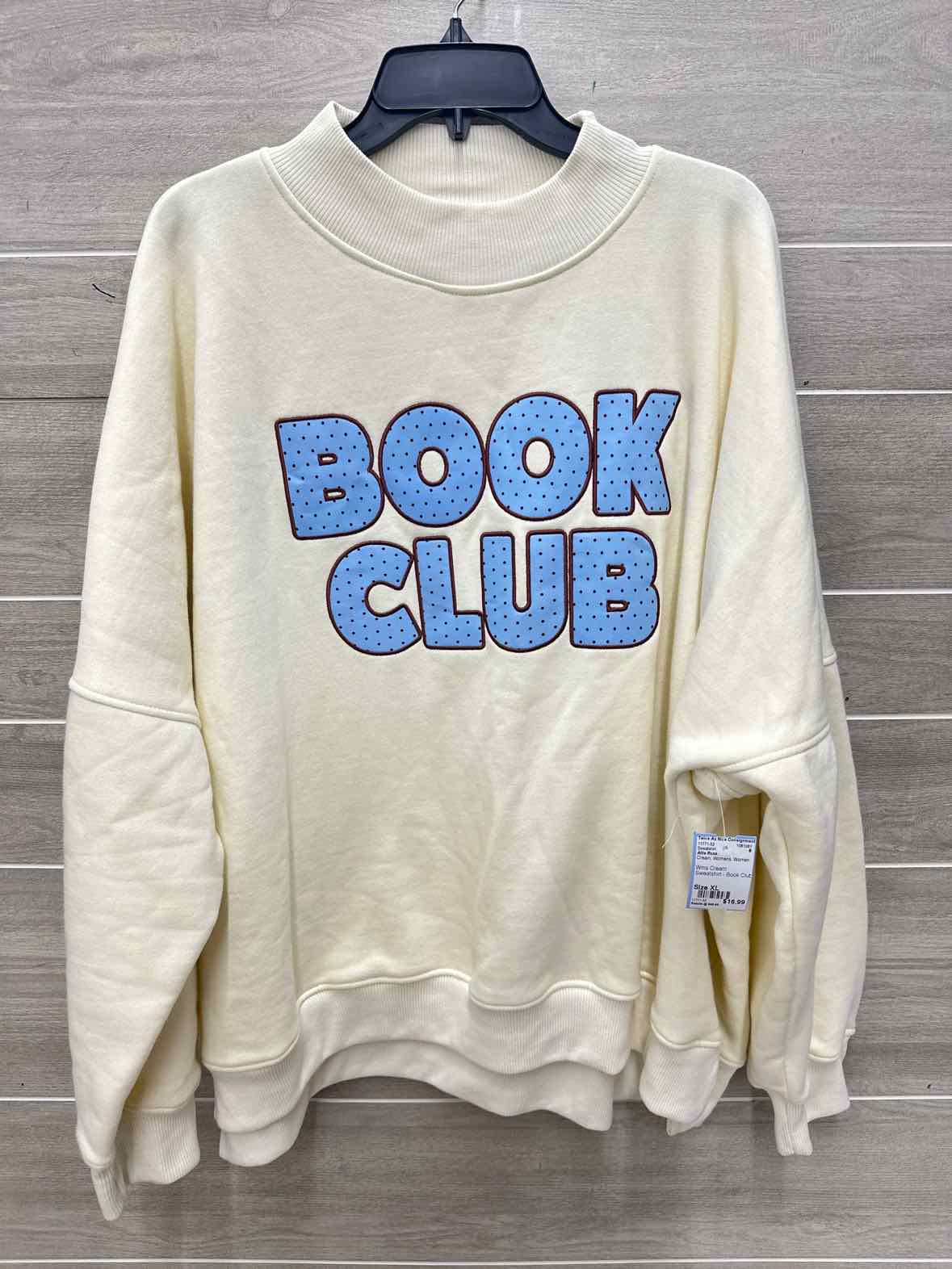 Allie Rose Size XL Cream Womens Sweatshirt