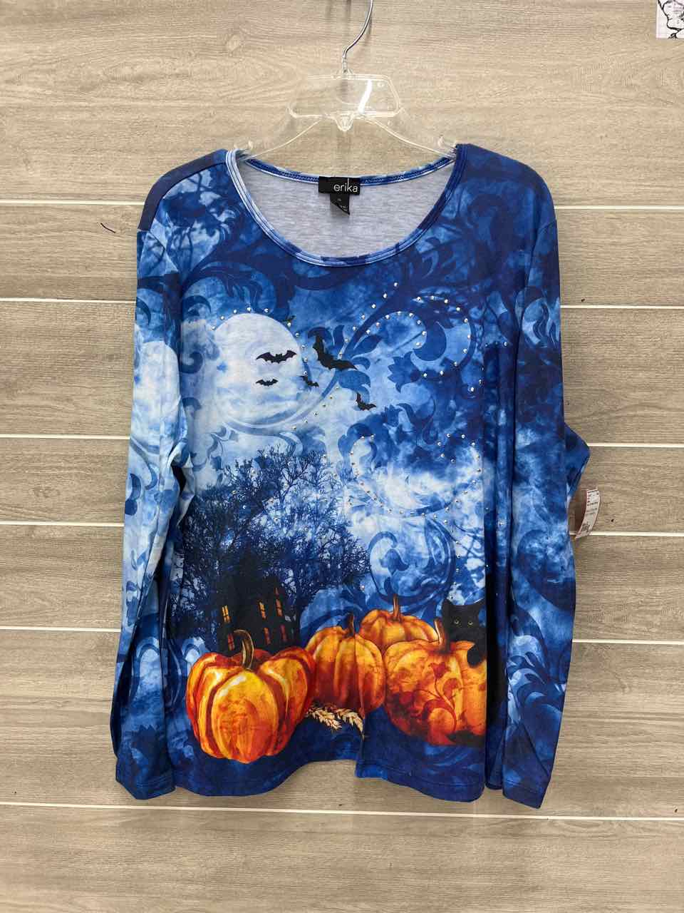 Erika Blue Womens Women Size XL Shirt