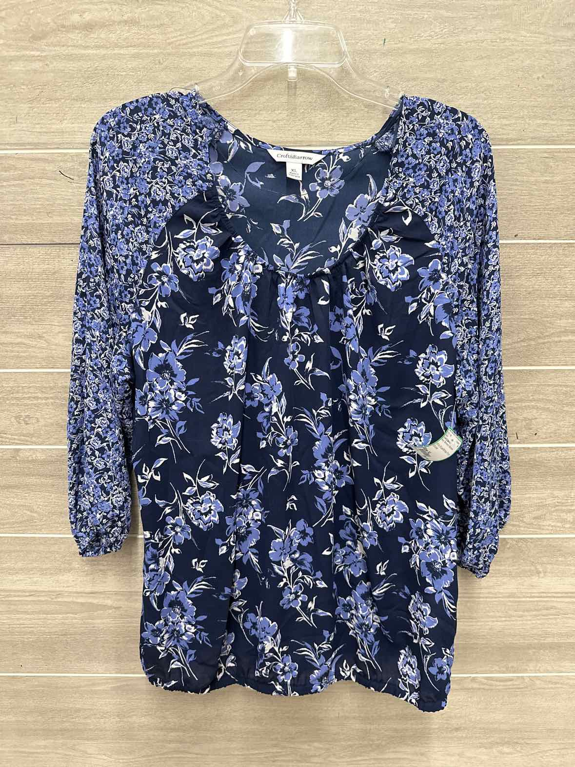 Croft & Barrow Size XL Blue Womens Shirt