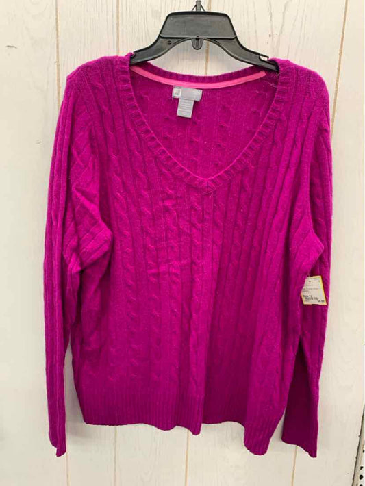 JCP Purple Womens Size 1X Sweater