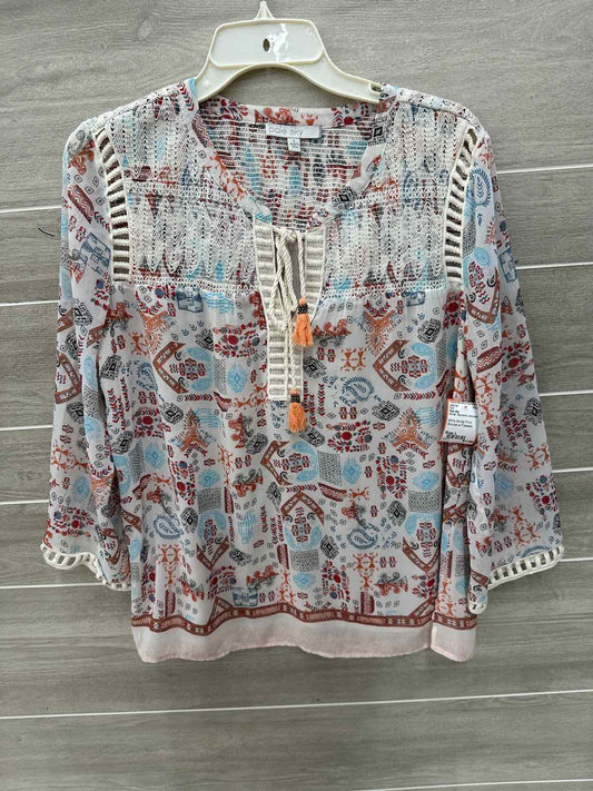 Pale Sky White Womens Women Size L Shirt