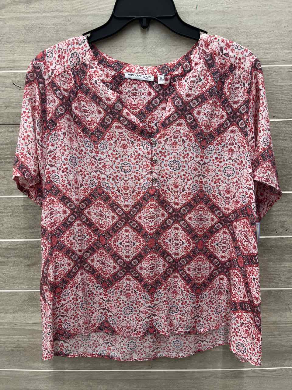 Notations Size 1X Pink Plus Shirt