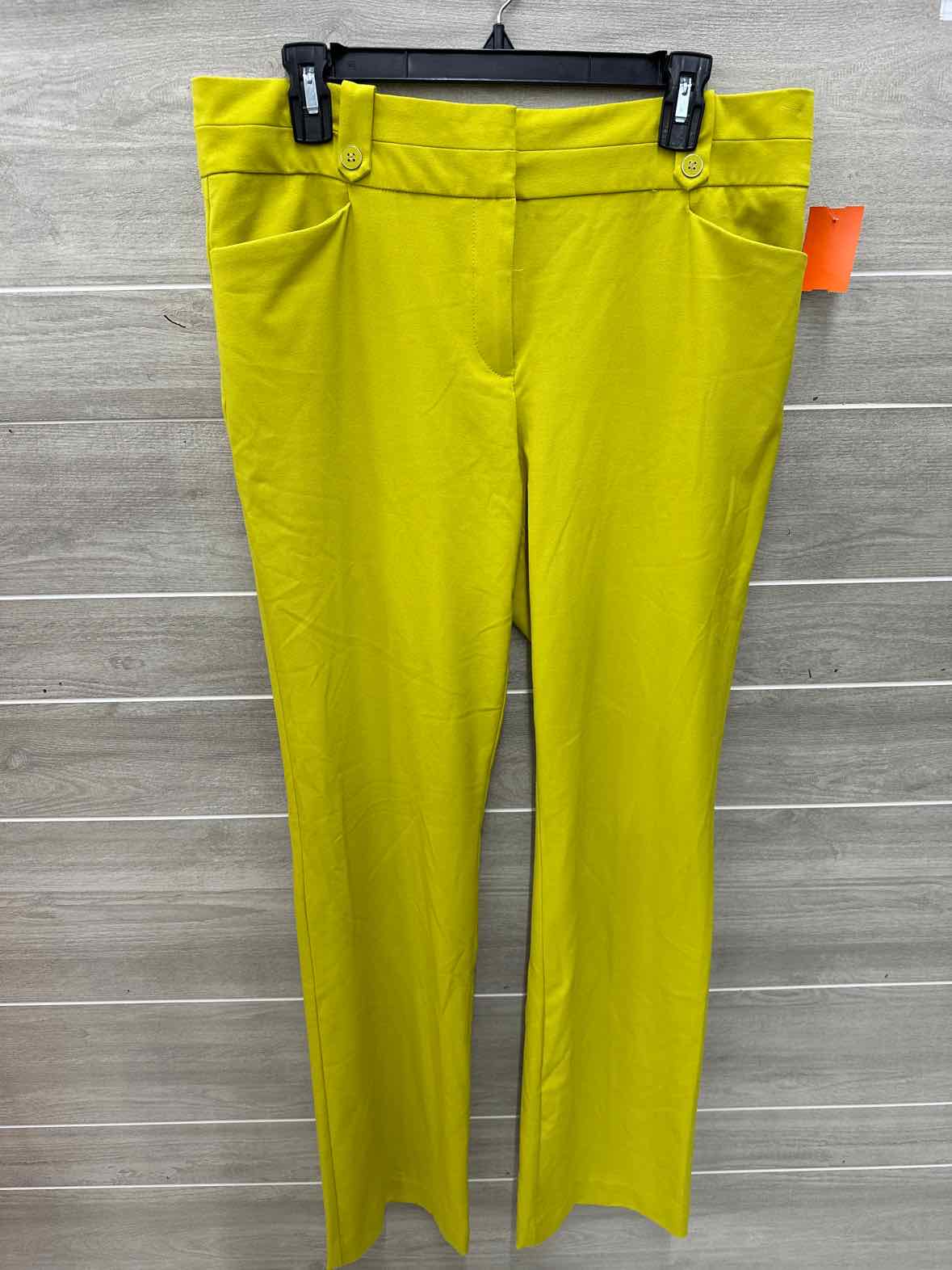 NY & Co Size 10 Tall Yellow Womens Pants