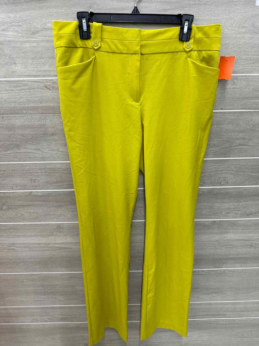NY & Co Size 10 Tall Yellow Womens Pants