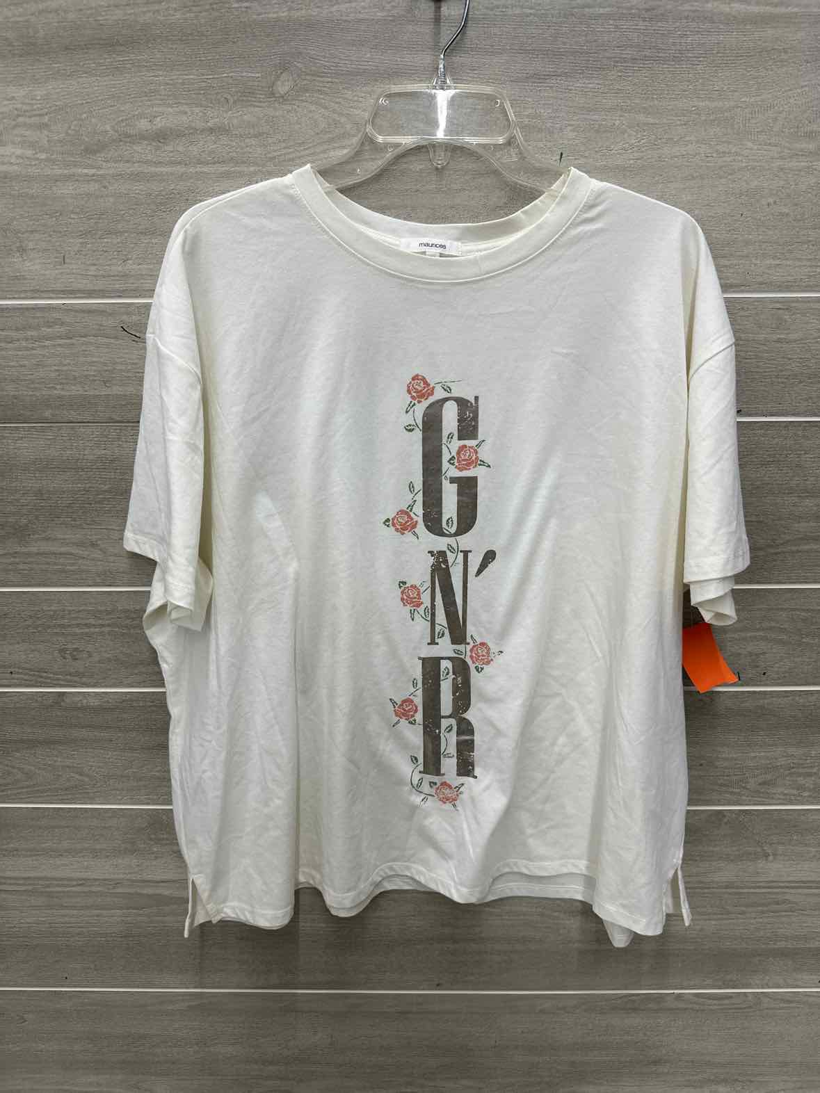 Maurices Size 1X Cream Plus Shirt