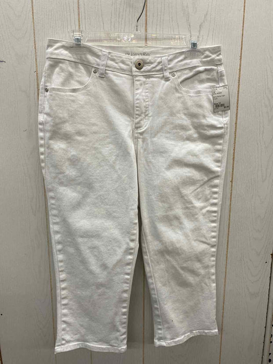 SJB White Womens Size 10 Pants