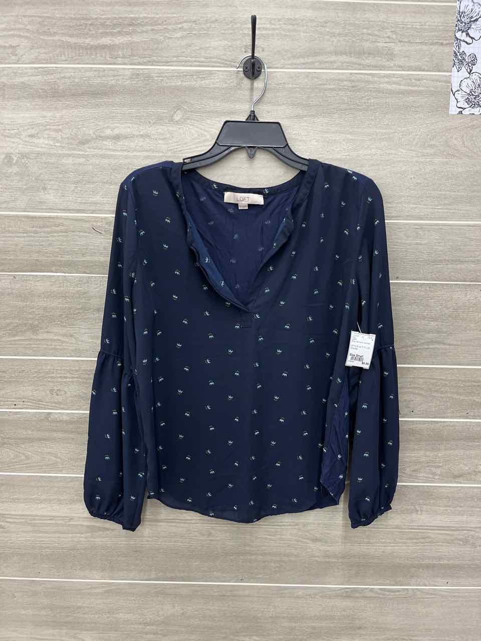 LOFT Blue Womens Women Size Small Shirt