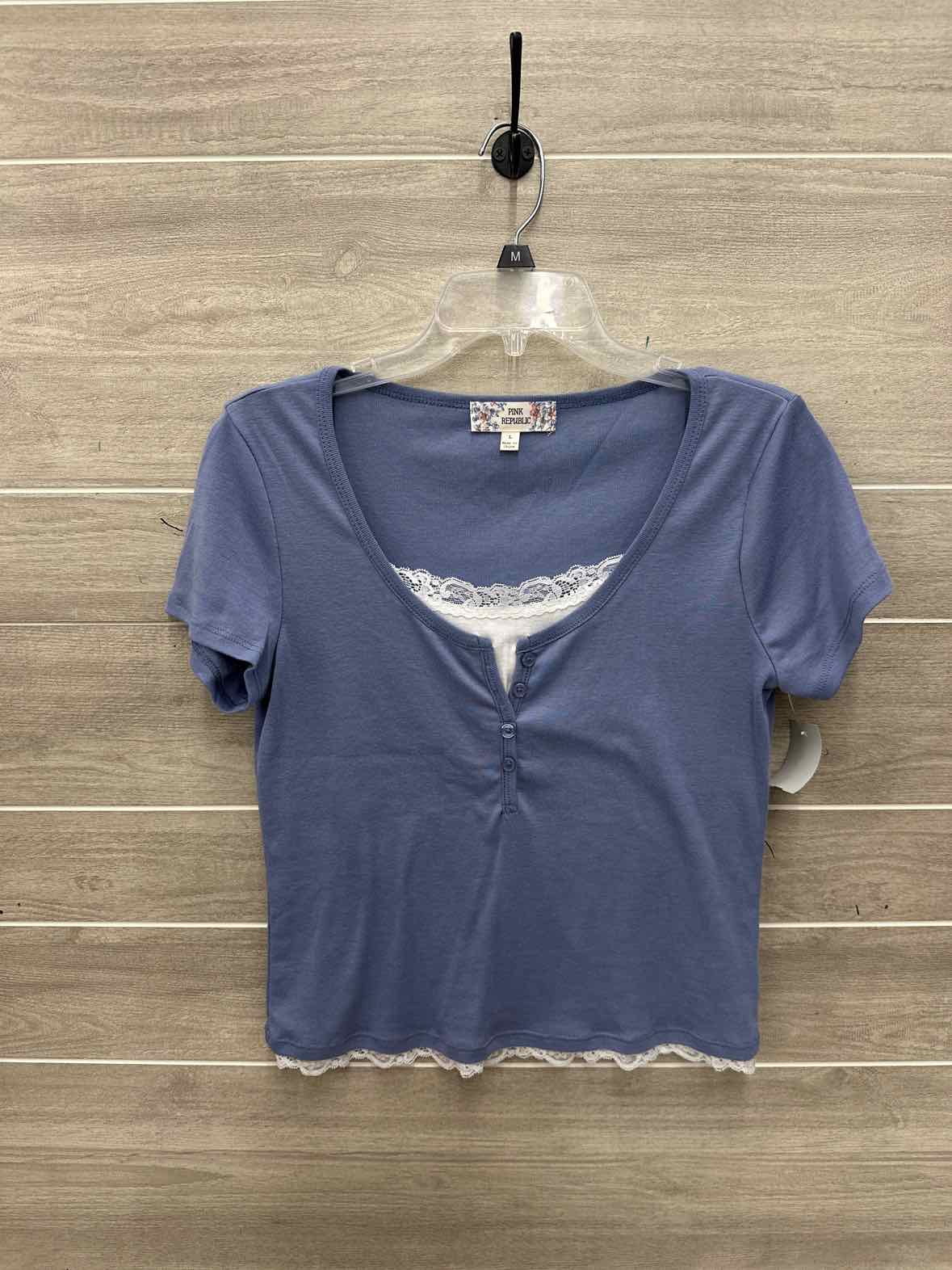 Pink Republic Size L Blue Junior Shirt