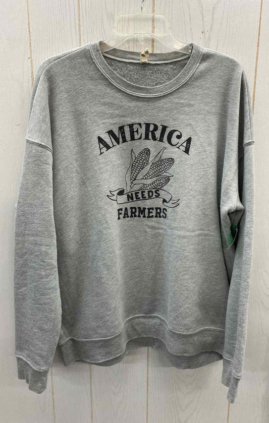 OAT Gray Womens Size L Sweatshirt