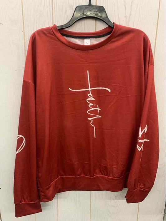 Red Womens Size L Shirt