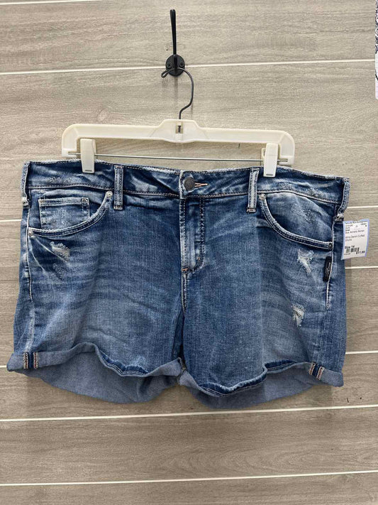 Silver Size 14 Blue Womens Shorts