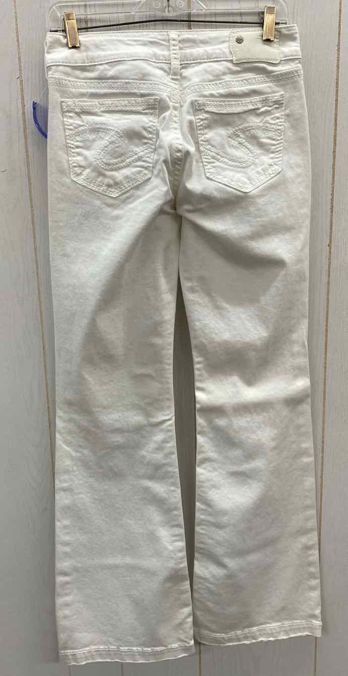 Silver White Womens Size 4 Jeans