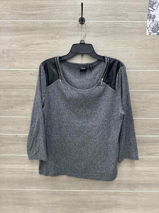 Rafaella Size XL Gray Womens Shirt