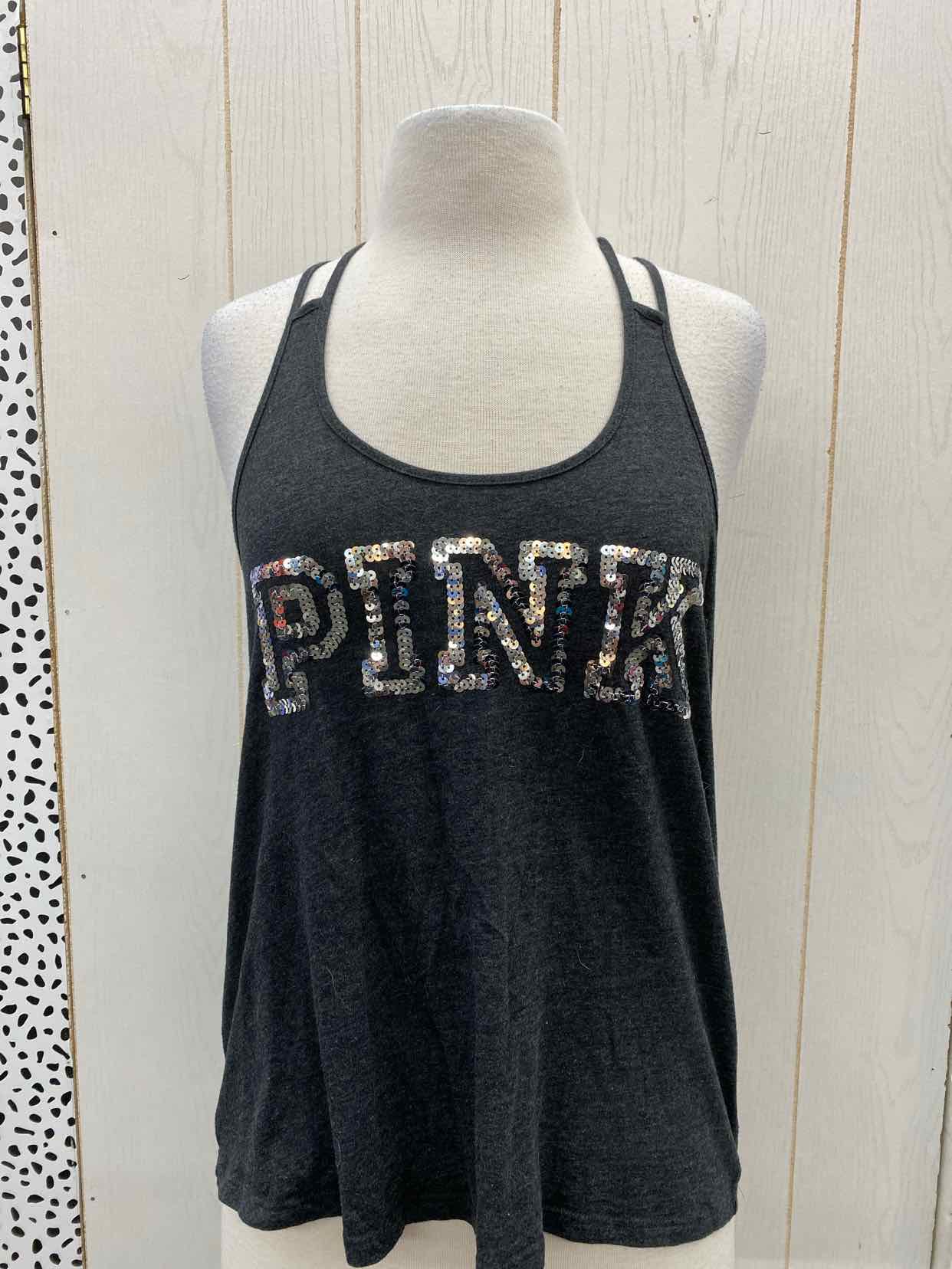 PINK Gray Junior Size Small Tank Top