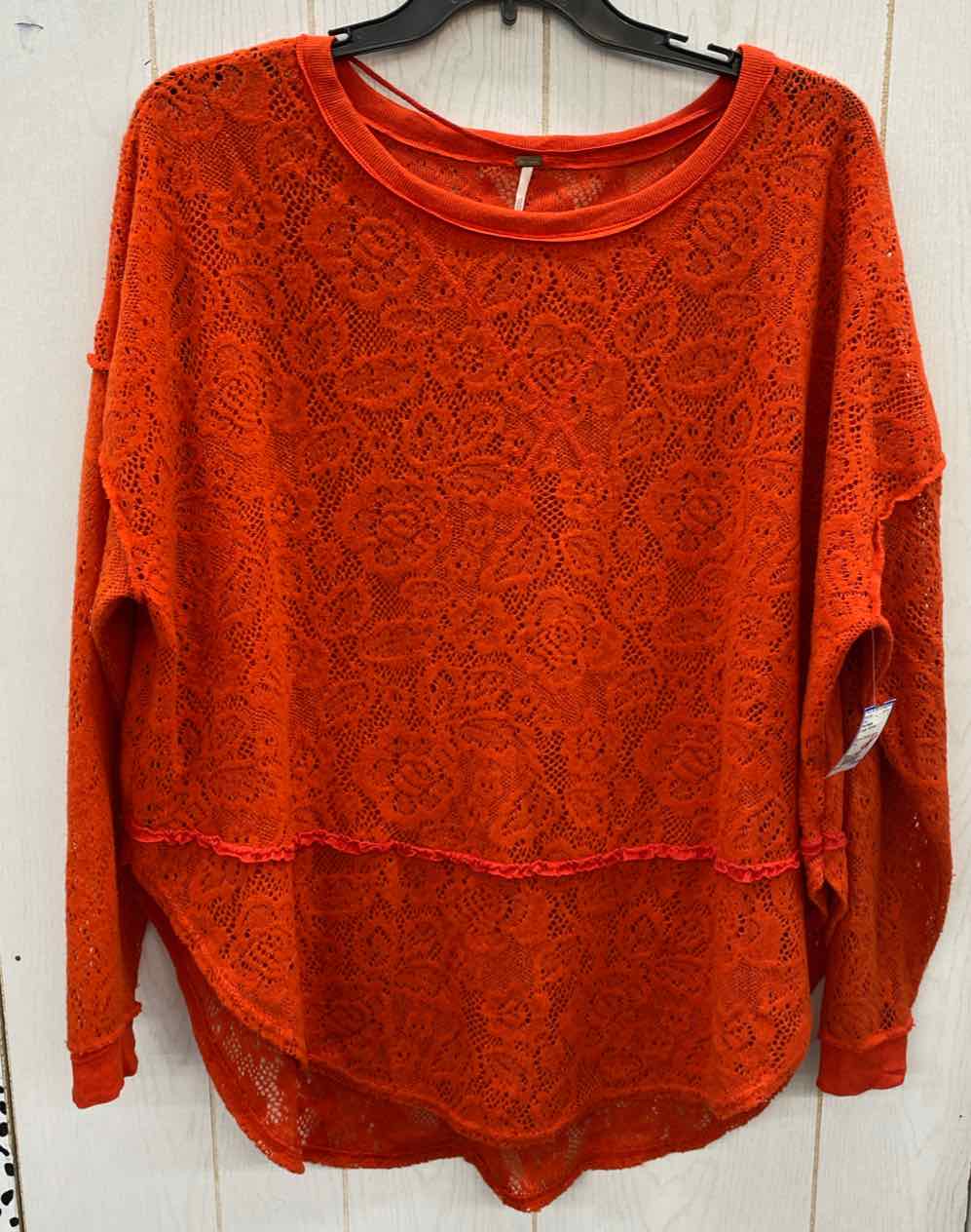 Free People Orange Womens Size L/XL Shirt