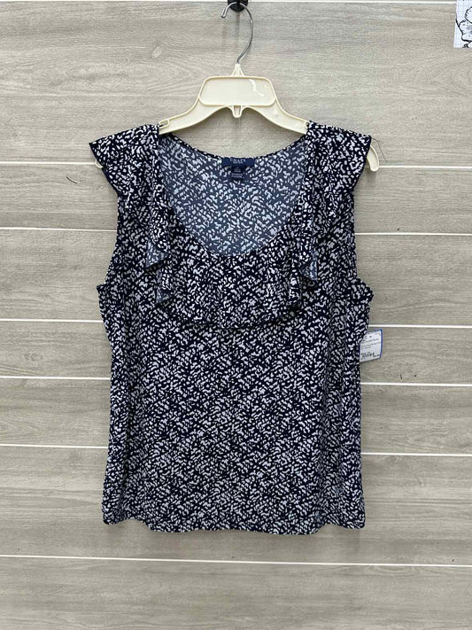 Chaps Navy Womens Women Size 1X Tank Top