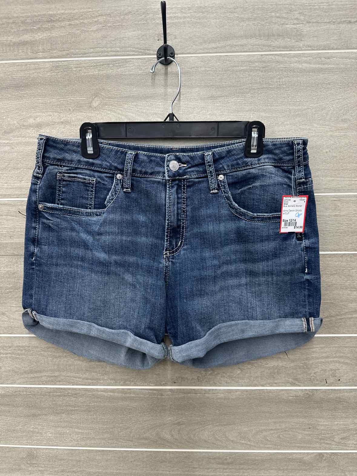 Silver Size 12/14 Blue Womens Shorts