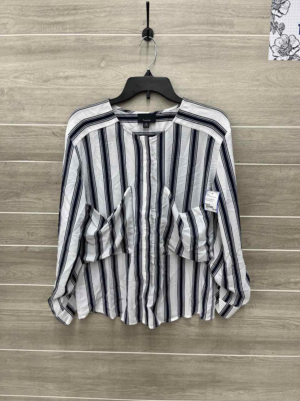 Lumiere Size M Blue Womens Shirt